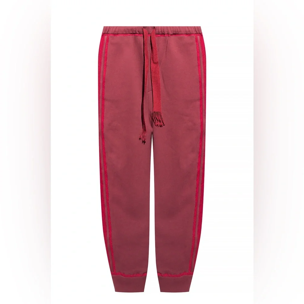 NEW NWT LOEWE Bi-Color Joggers In Burgundy Sweatpants